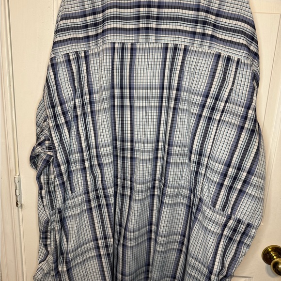 Columbia 6xl Men's Blue and white Plaid vented Shirt - Picture 6 of 6